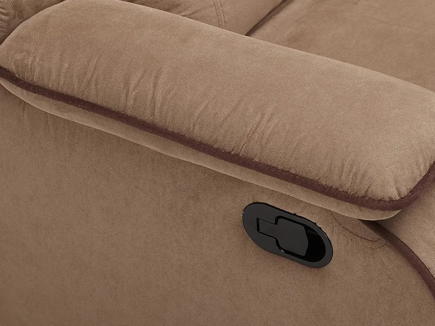 Vente-unique Sofá 3 plazas relax de microfibra color HERNANI