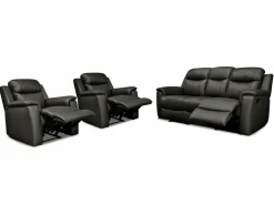 Sofá 3+1+1 plazas relax de piel color EVASION Conjunto Sofá Y Sillón