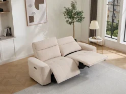 Discount Sofá 3 plazas relax eléctrico en chenilla SCAMOCO Sofá Relax
