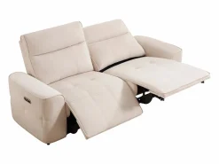 Discount Sofá 3 plazas relax eléctrico en chenilla SCAMOCO Sofá Relax