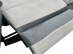 Clearance Sofá 3 plazas relax microfibra TALCA gris claro y antracita Sofá Relax