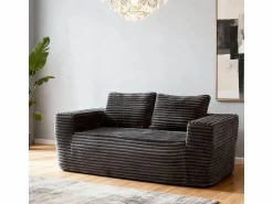 DripeX Sofá 2 Plazas, Terciopelo acanalado , 65cm prof. asiento, 2 cojines, 160x88x58cm