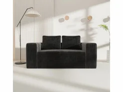 Sofá 2 Plazas, Terciopelo acanalado , 65cm prof. asiento, 2 cojines, 160x88x58cm Todos Los Sofás|Sofá De Terciopelo