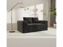 Sofá 2 Plazas, Terciopelo acanalado , 65cm prof. asiento, 2 cojines, 160x88x58cm Todos Los Sofás|Sofá De Terciopelo