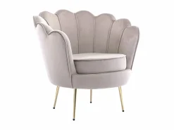 Clearance Sofá 2 plazas y sillón concha de terciopelo DANDELION Conjunto Sofá Y Sillón
