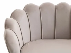 Clearance Sofá 2 plazas y sillón concha de terciopelo DANDELION Conjunto Sofá Y Sillón