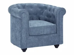 Clearance Sofá 3 plazas y sillón en tela CHESTERFIELD Conjunto Sofá Y Sillón