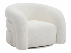 Sofá 3 plazas y sillón giratorio en tela bouclé LAPIOTA de Conjunto Sofá Y Sillón