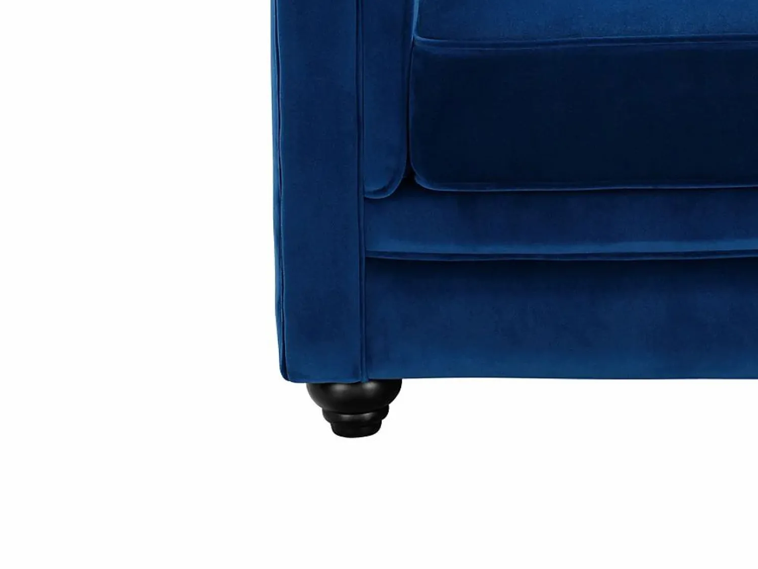 Discount Sofá 3 plazas y sillón terciopelo azul noche CHESTERFIELD Conjunto Sofá Y Sillón