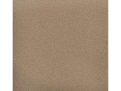 New Clicnbuy Sofá 3 plazas y taburete cuero sintético color capuchino 180 cm Marru00f3n