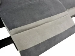 Sofá 3+1 relax manual de microfibra Antracita y rayas gris claro TALCA Conjunto Sofá Y Sillón