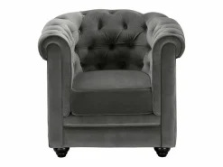 Sofá 3+1+1 terciopelo color CHESTERFIELD Conjunto Sofá Y Sillón