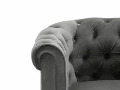 Sofá 3+1+1 terciopelo color CHESTERFIELD Conjunto Sofá Y Sillón