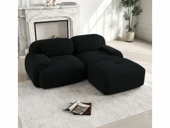 DripeX Sofá angular 2 plazas modular - de Pana - con 2 cojines y otomana - ergonómico - 208x178x75cm -
