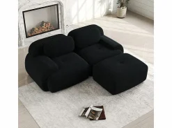 DripeX Sofá angular 2 plazas modular - de Pana - con 2 cojines y otomana - ergonómico - 208x178x75cm -