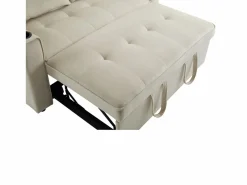 Outlet Sofá de 2 plazas - Sillón convertible con portavasos y bolsillo portaobjetos - cojines y ruedas Sofá Relax