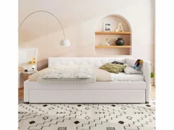 Best Sofá cama 140×200 cm - con cama nido - con puerto USB + Type-C - (sin colchón) Cama Nido