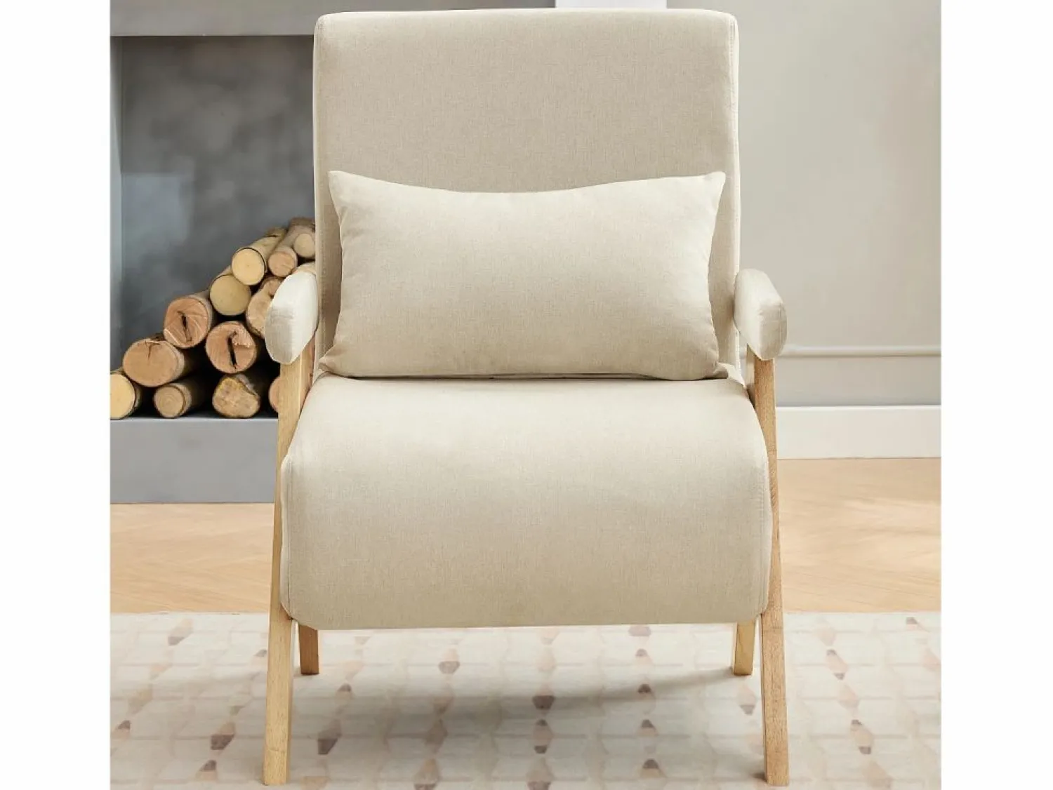 Sofá cama 3 en 1, plegable - 64 x 68,5 x 93 cm - Tejido de lino - Con función de descanso Sillón Cama