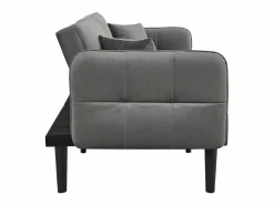 Online Sofá cama 2 en 1 regulable - Respaldo regulable - Patas de madera y cojines incluidos - Terciopelo - 176 x 78 x 76 cm - Sofá Vintage