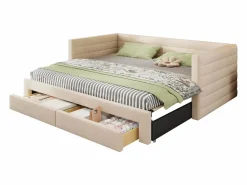 Online Sofá cama acolchado 90×190 cm - con 2 cajones - con somier de láminas - (colchón no incluido) Cama Diván