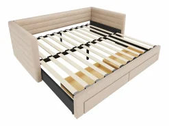 Online Sofá cama acolchado 90×190 cm - con 2 cajones - con somier de láminas - (colchón no incluido) Cama Diván