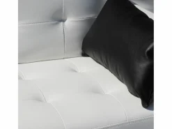 Modus Sofa Sofá cama biplaza de cuero artificial con reposabrazos y cojines Agata Pronto Letto -