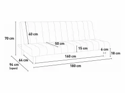 Clearance Sofá cama clic clac de 2 plazas en polipiel de diseño moderno reclinable Elly - Sofás De Piel Sintética