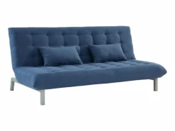 Hot Vente-unique Sofá cama clic-clac 3 plazas de tela color HORNET Azul