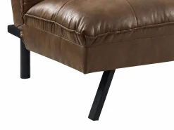 Vente-unique Sofá cama clic-clac 3 plazas,microfibra envejecida PEGULA