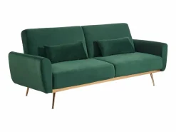 Hot Sofá cama clic-clac de 3 plazas de terciopelo verde LAUNEI Sofá Vintage