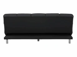 Clearance SENHO Sofá cama clic-clac de 3 plazas estilo retro setentero con acabado en PU - MELLOW Negro