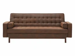 New Vente-unique Sofá cama clic-clac de tela en marrón vintage ELEANOR Marru00f3n
