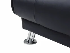 Vente-unique Sofá cama clic-clac piel sintética color MAXIME Negro