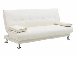 Vente-unique Sofá cama clic-clac piel sintética color MAXIME