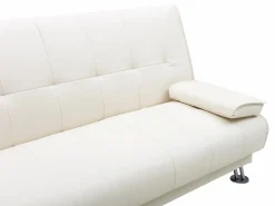 Vente-unique Sofá cama clic-clac piel sintética color MAXIME