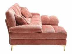 Sofá cama compacto moderno multifunción ideal para salón tapizado lino marrón