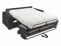 Vente-unique Sofá cama con apertura italiana de pana - Cama de 160 cm - Colchón de 22 cm - VIZIR