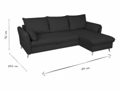 Hot Sofá cama con chaise longue a la derecha y canapé - DRISS Sofá Rinconera