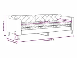 vidaxl Sofá cama con colchón tela gris taupe 80x200 cm