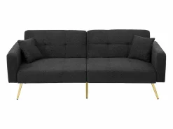 KOMHTOM Sofá cama con función de cama, ángulo ajustable, patas doradas, con cojines y bolsillos de almacenamiento laterales