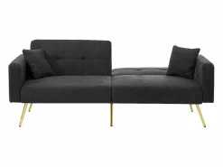 KOMHTOM Sofá cama con función de cama, ángulo ajustable, patas doradas, con cojines y bolsillos de almacenamiento laterales