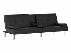 Clicnbuy Sofá cama con portavasos cuero sintético