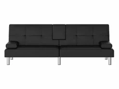 Clicnbuy Sofá cama con portavasos cuero sintético