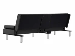 Clicnbuy Sofá cama con portavasos cuero sintético