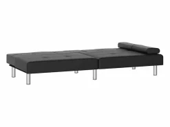 Clicnbuy Sofá cama con portavasos cuero sintético