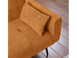 Sofá cama convertible Asiento mullido Diseño minimalista Material tejido Ideal para sala y estudio