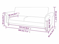 Outlet Sofá cama convertible con reposabrazos de ante sintético marrón Sofás De Piel Sintética