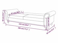 Outlet Sofá cama convertible con reposabrazos de ante sintético marrón Sofás De Piel Sintética