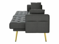 Hauss Spole Sofá cama convertible de 2 plazas - Portavasos, 2 soportes lumbares y bolsillos laterales - Terciopelo