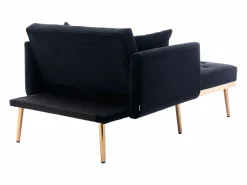Sofá cama convertible en osito - Patas de metal dorado - Función chaise longue